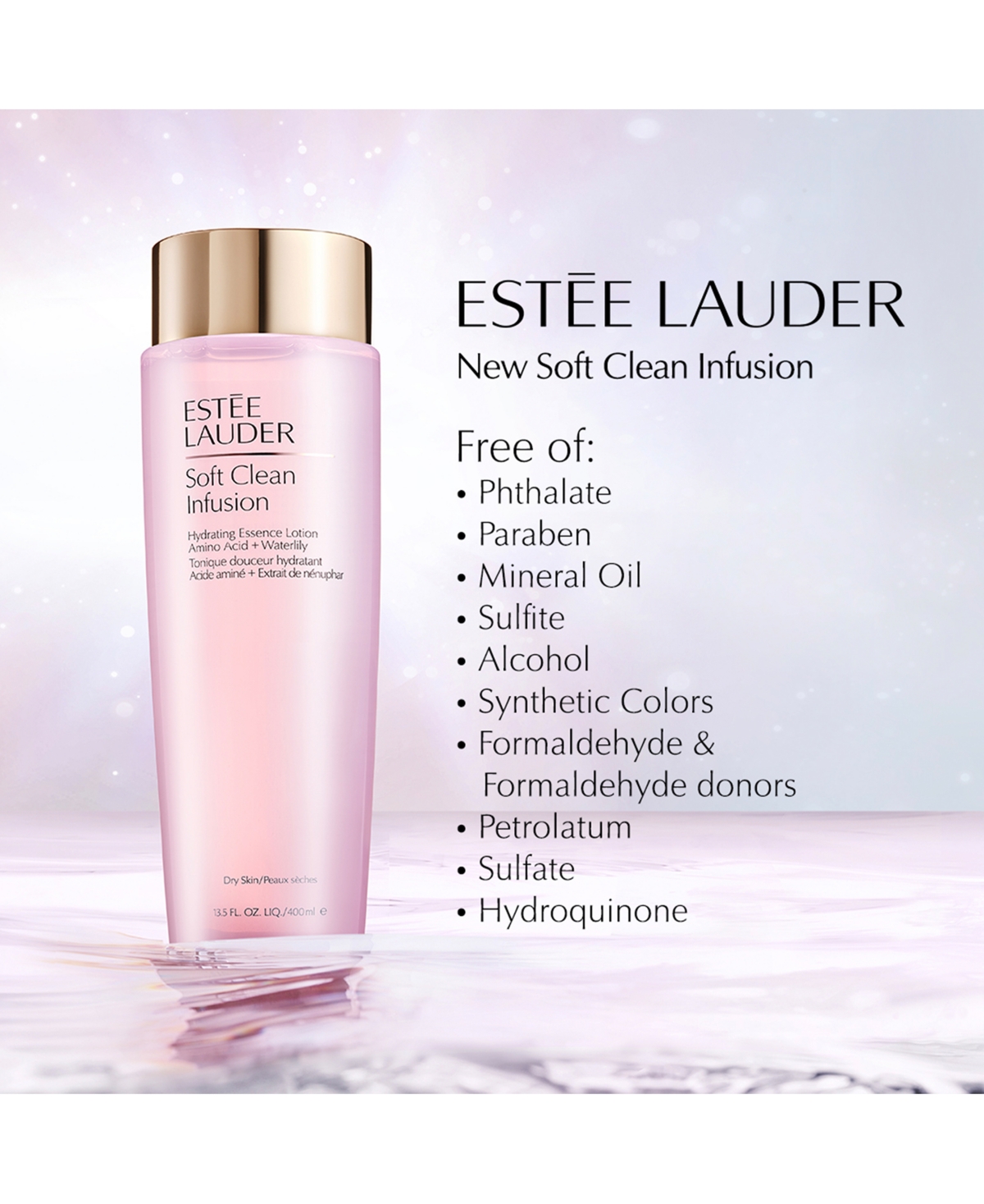 Shop Estée Lauder Soft Clean Infusion Hydrating Essence Lotion With Amino Acid & Waterlily, 13.5 Oz. In No Color