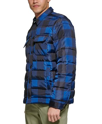 Bass Outdoor Men's Mission Plaid Puffer Jacket Blue Size Small main image 0