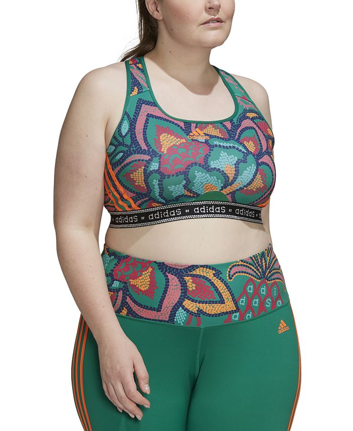 adidas Plus Size Farm Rio Printed MediumImpact Sport Bra & Reviews