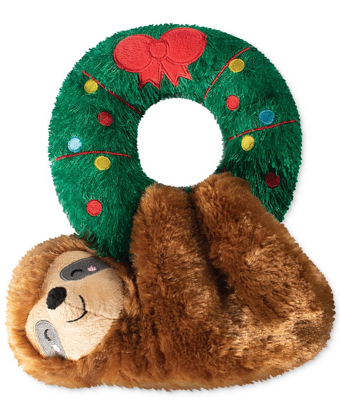 Fringe Studio Sloth Wreath Stuffed Squeaky Dog Toy Macy's
