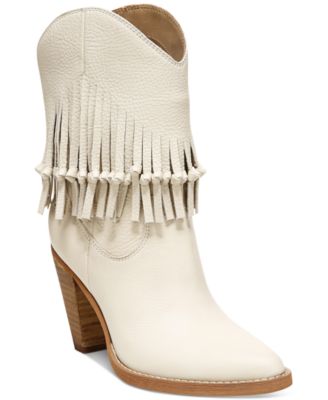 Donna Western Fringe Dress Booties 
