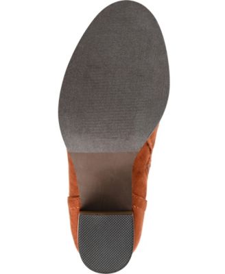 Journee Womens Baylor Medium and Wide Width Lace Up Stacked Heel Booties