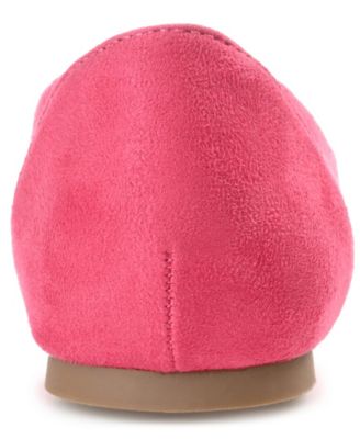 Journee Womens Kavn Medium and Wide Width Comfort Insole Slip On Round Toe Ballet Dress Flats