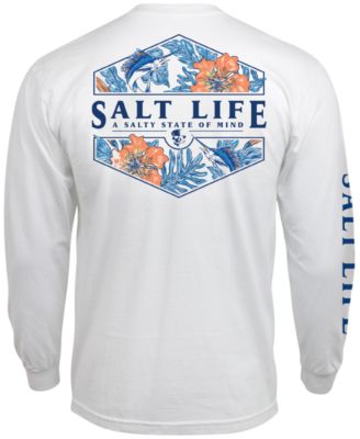 Salt Life - Men's Sailin' Tropics Badge Logo Graphic Long-Sleeve Pocket T-Shirt