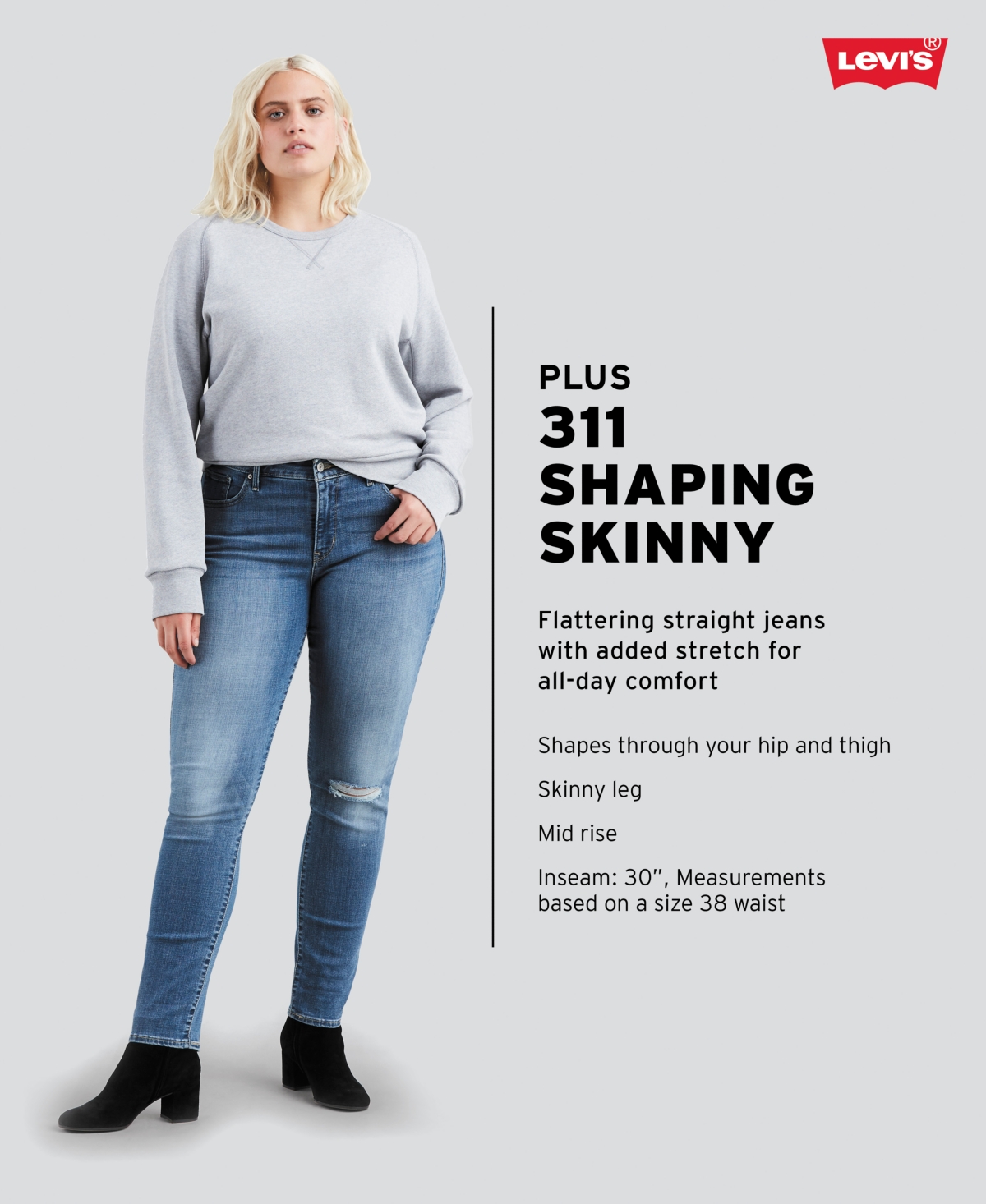 Shop Levi's Trendy Plus Size 311 Shaping Skinny Jeans In Slate Oahu Morning Dew