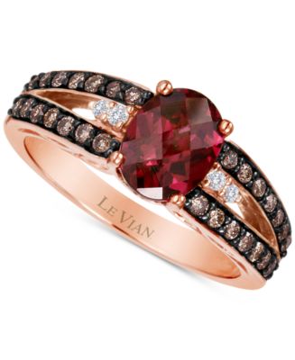 Le Vian® Raspberry Rhodolite (1-3/8 ct. t.w.) & Diamond (3/8 ct. t.w ...
