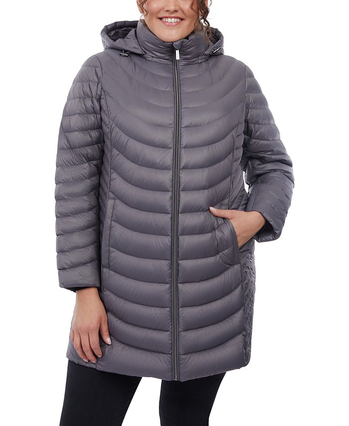 Michael Kors Plus Size Hooded Packable Down Puffer Coat, Created For Macy's  Reviews Coats Jackets Plus Sizes Macy's 