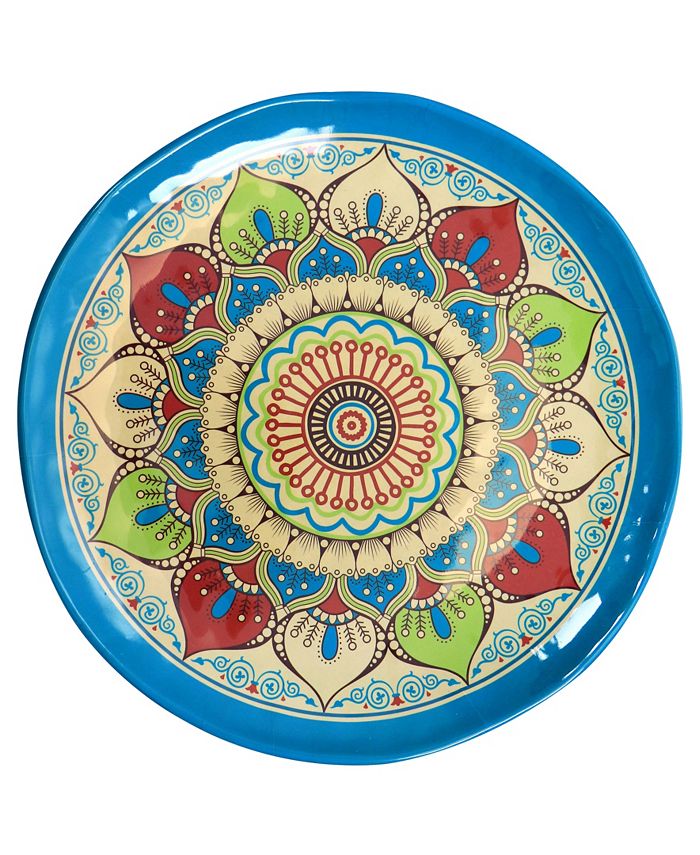 Elama Mandala Micaela 12 Piece Melamine Dinnerware Set, Service for 4