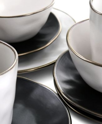 Andres 16 Pc. Stoneware Dinnerware Set, Service for 4