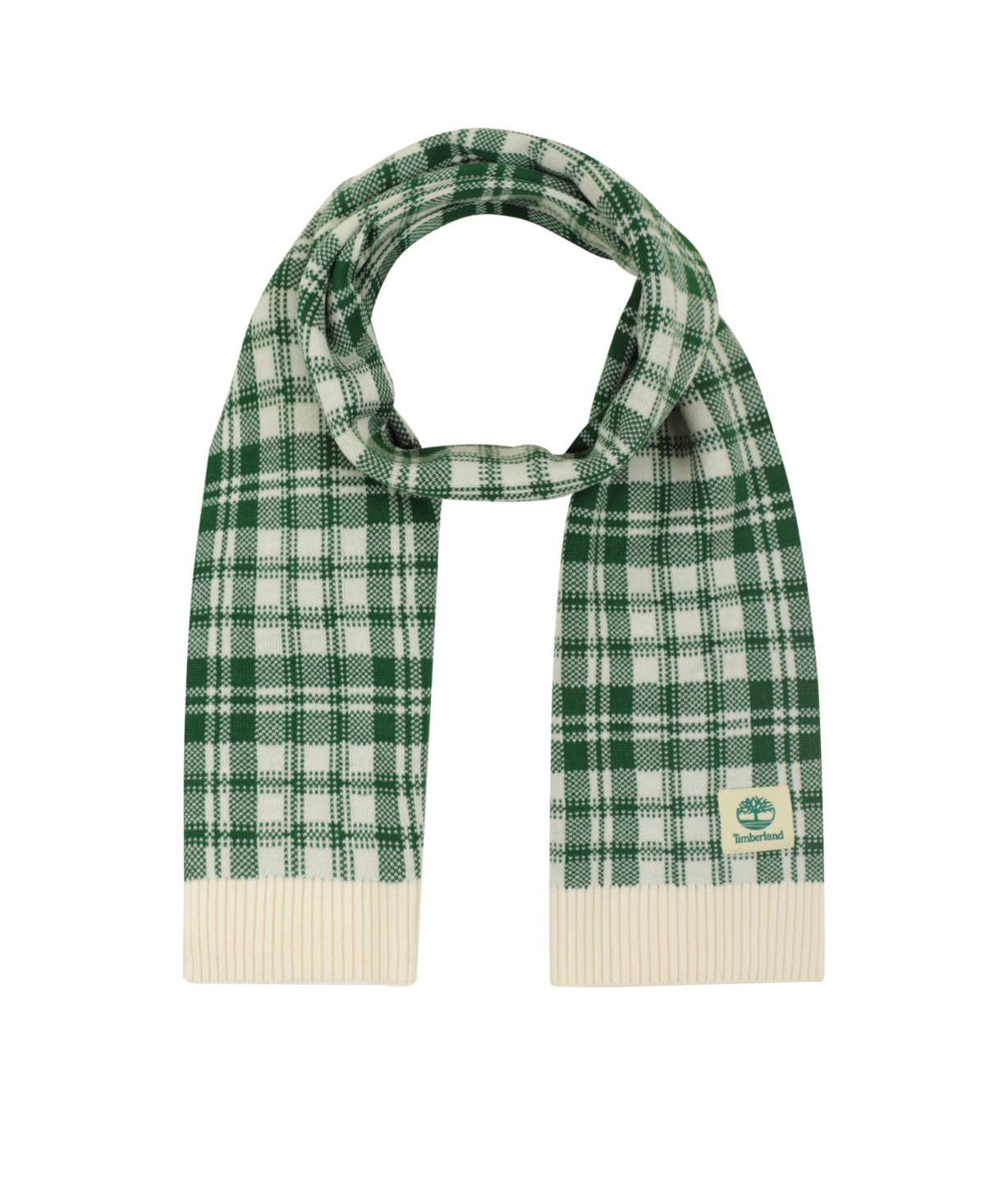 Timberland Women's Plaid Scarf In Posy Green,cream