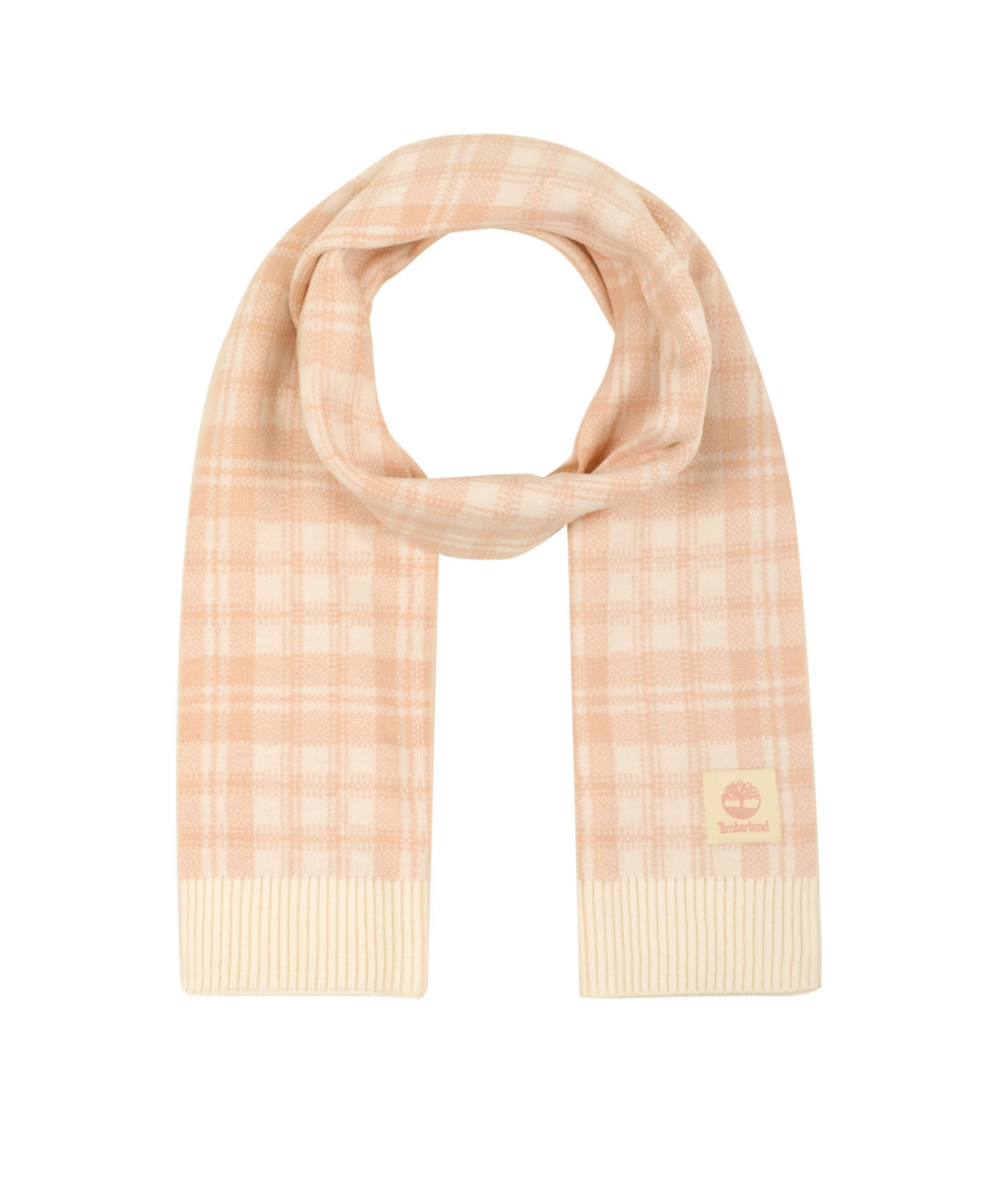 Timberland Women's Plaid Scarf In Cameo Rose,cream