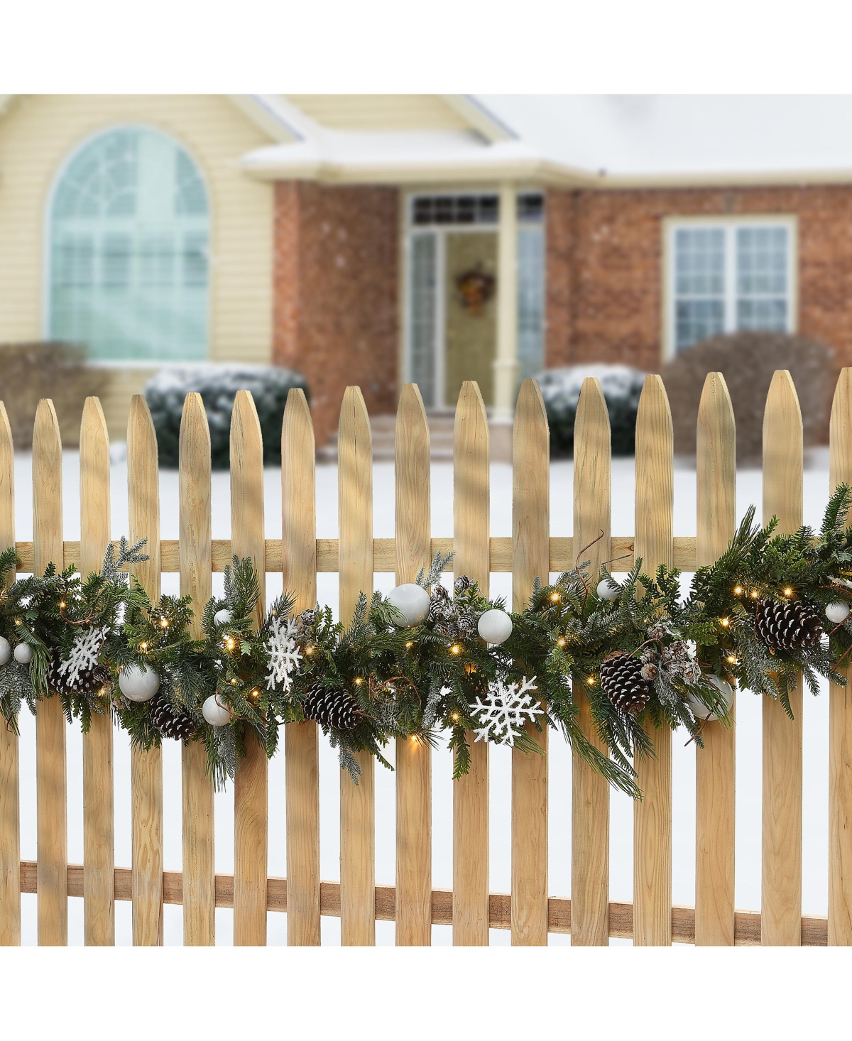 National Tree Company 9' Pre-Lit Alpine Collection Decorated Garland