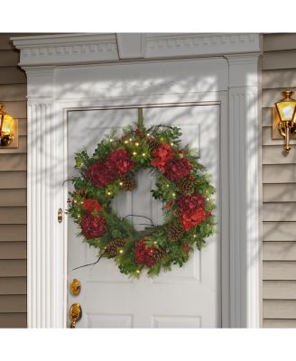 30" Decorated Vienna Waltz Wreath with LED Lights