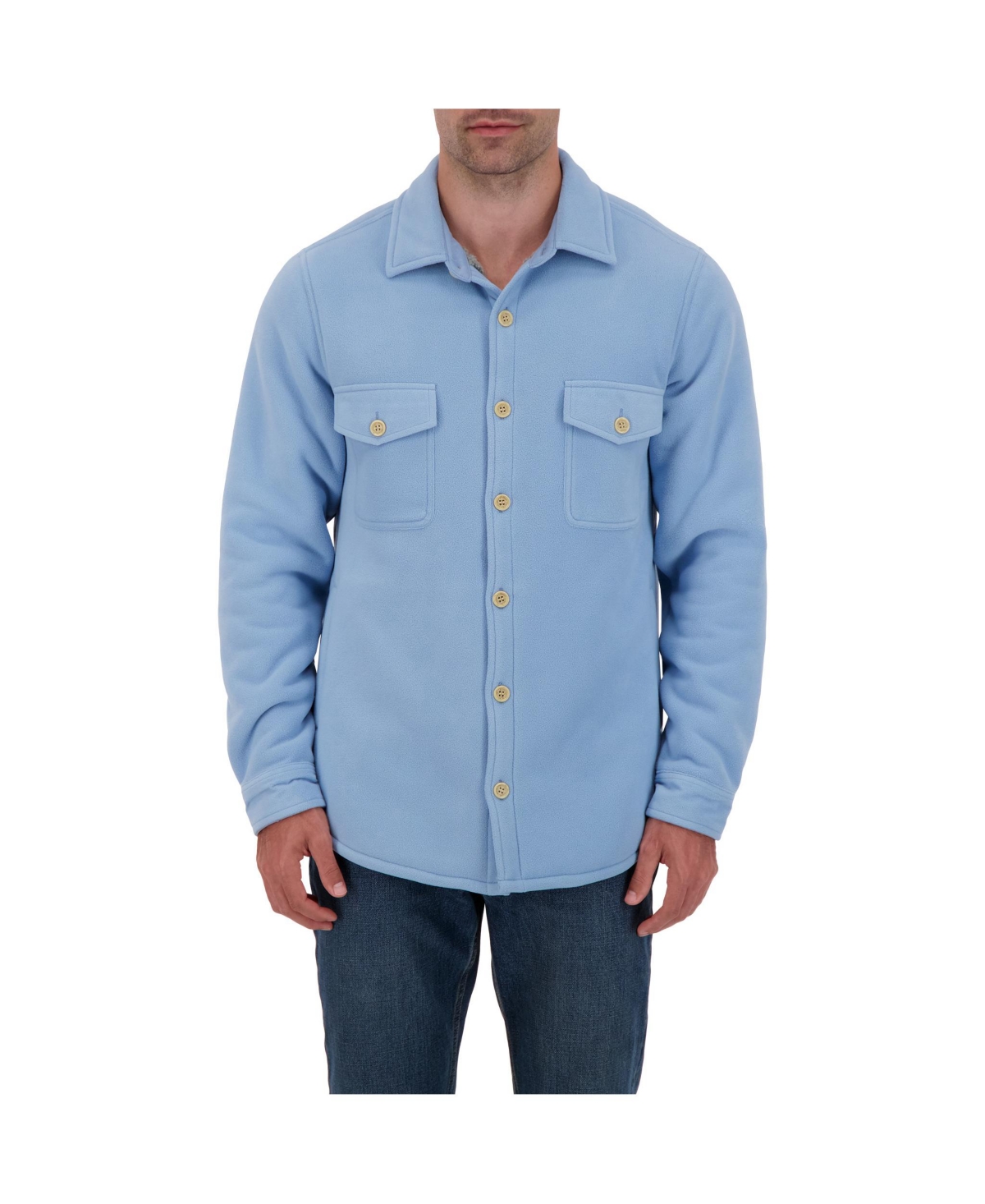 Men's Jax Long Sleeve Solid Shirt Jacket - Chambray