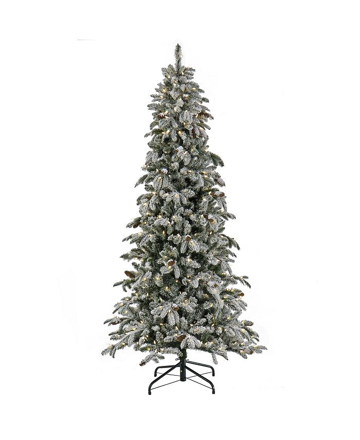National Tree Company 7.5' PreLit Snowy Vintin Fir Tree with LED