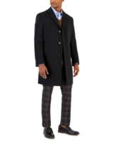 Nautica Men's Classic-Fit Camber Wool Overcoat - Black