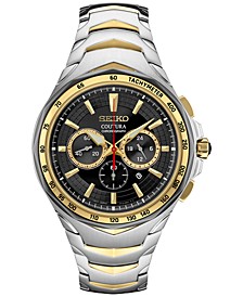 Men's Chronograph Coutura Solar Two Tone Stainless Steel Bracelet Watch 46mm