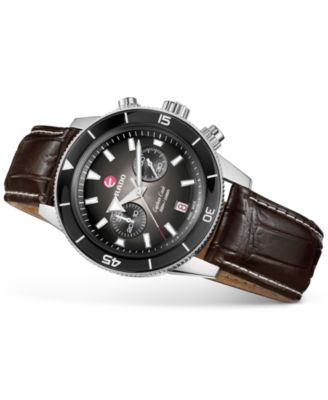 Men's Swiss Automatic Chronograph Captain Cook Stainless Steel Bracelet Watch 43mm