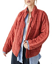 Quilted Dolman-Sleeve Jacket