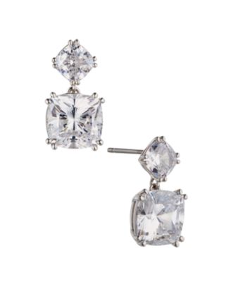 Eliot Danori Cushion Cut Drop Earring in Silver-Tone - Silver-Tone 38$