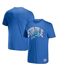Men's NFL X Staple Blue Detroit Lions Lockup Logo Short Sleeve T-shirt