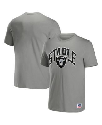 Men's NFL X Staple Gray Las Vegas Raiders Lockup Logo Short Sleeve T ...