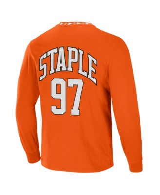 Men's NFL X Staple Orange Cleveland Browns Core Long Sleeve Jersey Style T-shirt