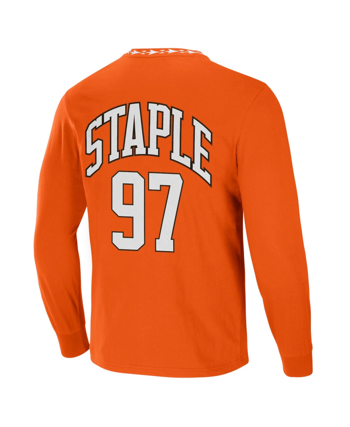 Shop Nfl Properties Men's Nfl X Staple Orange Cleveland Browns Core Long Sleeve Jersey Style T-shirt