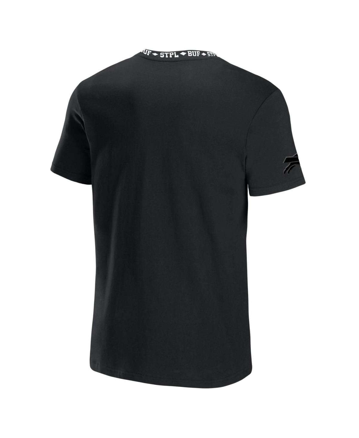 Shop Nfl Properties Men's Nfl X Staple Black Buffalo Bills Embroidered Fundementals Globe Short Sleeve T-shirt