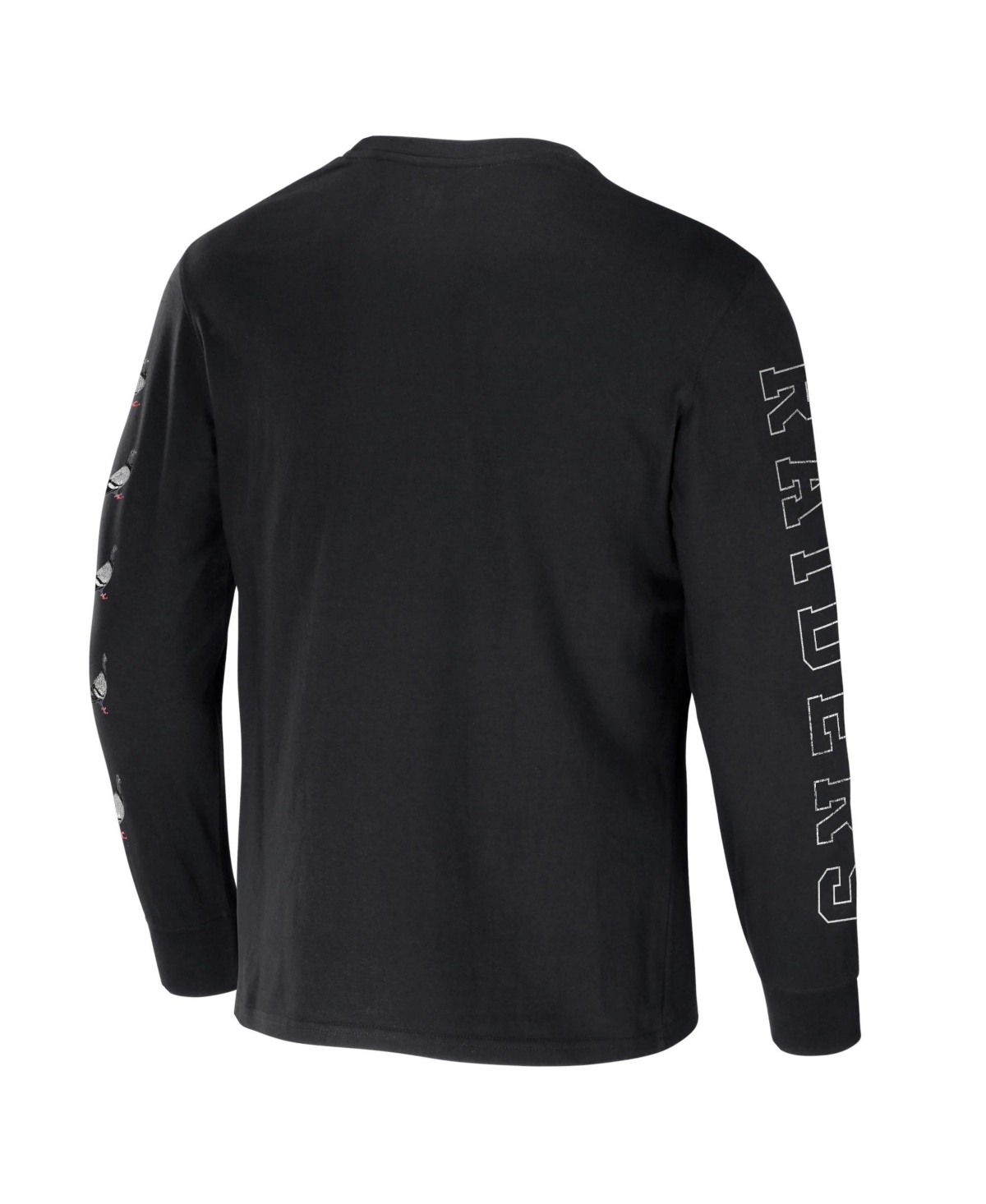 Shop Nfl Properties Men's Nfl X Staple Black Las Vegas Raiders World Renowned Long Sleeve T-shirt