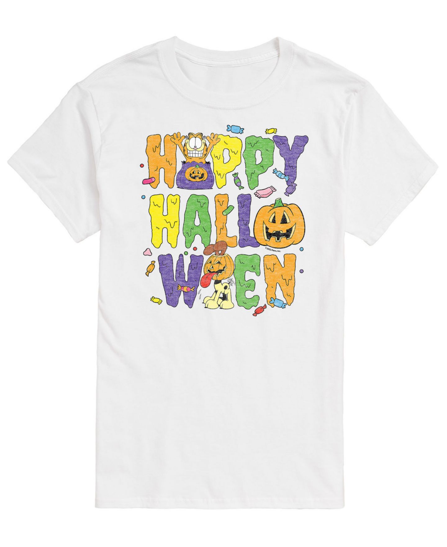 Мужская футболка AIRWAVES Garfield Happy Halloween, цвет: Белый — фото 1