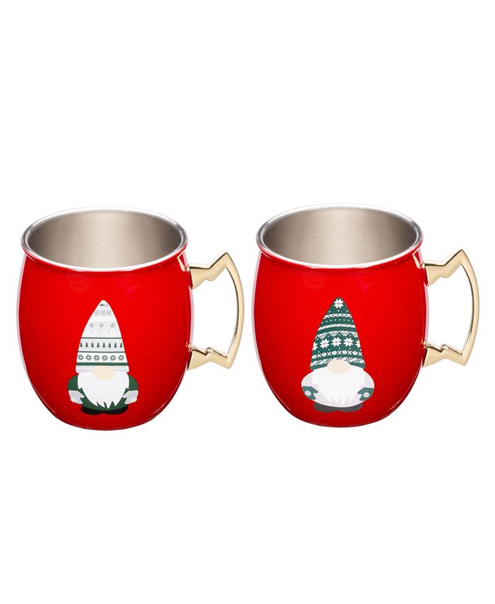 Cambridge Gnome Holiday Moscow Mule Mugs, Set of 2 Macy's