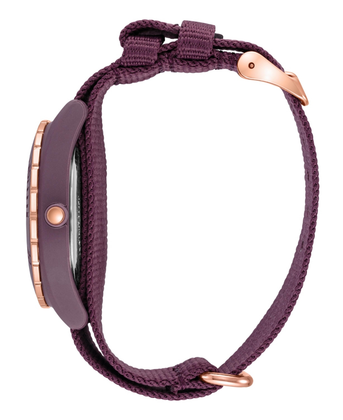 Anne Klein Women's Three-Hand Quartz Purple Oceanwork Plastic Bracelet Watch, 38.5mm - Rose Gold-Tone, Purple