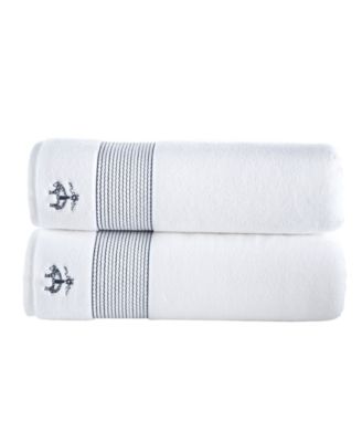 Rope Stripe Border Bath Towels