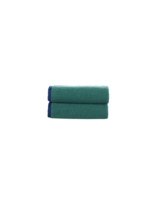Brooks Brothers Contrast Frame Bath Towels In Green