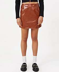 Women's Faux Leather Mini Skirt