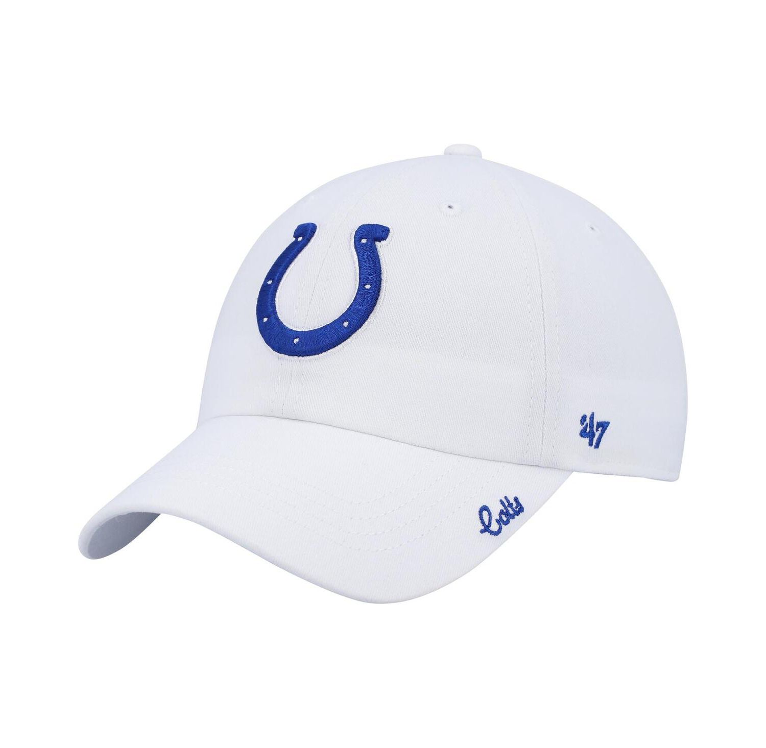 Women's '47 White Indianapolis Colts Team Miata Clean Up Adjustable Hat