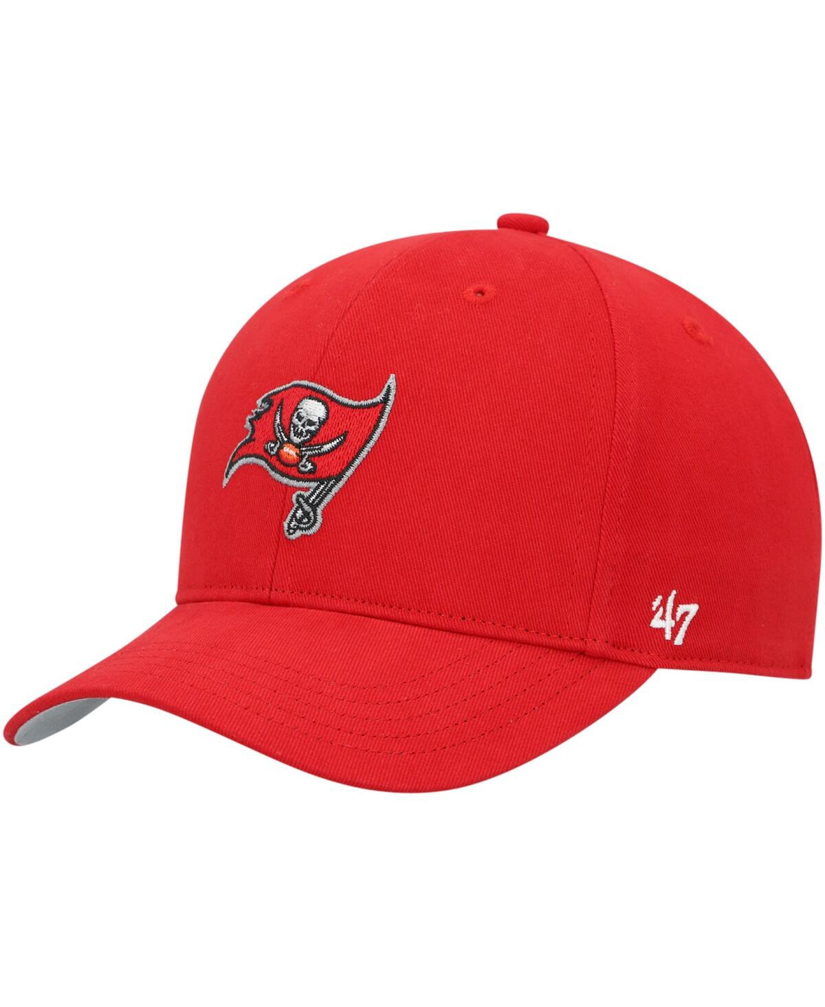 47 Brand Boys Red Tampa Bay Buccaneers Basic Mvp Adjustable Hat In Red