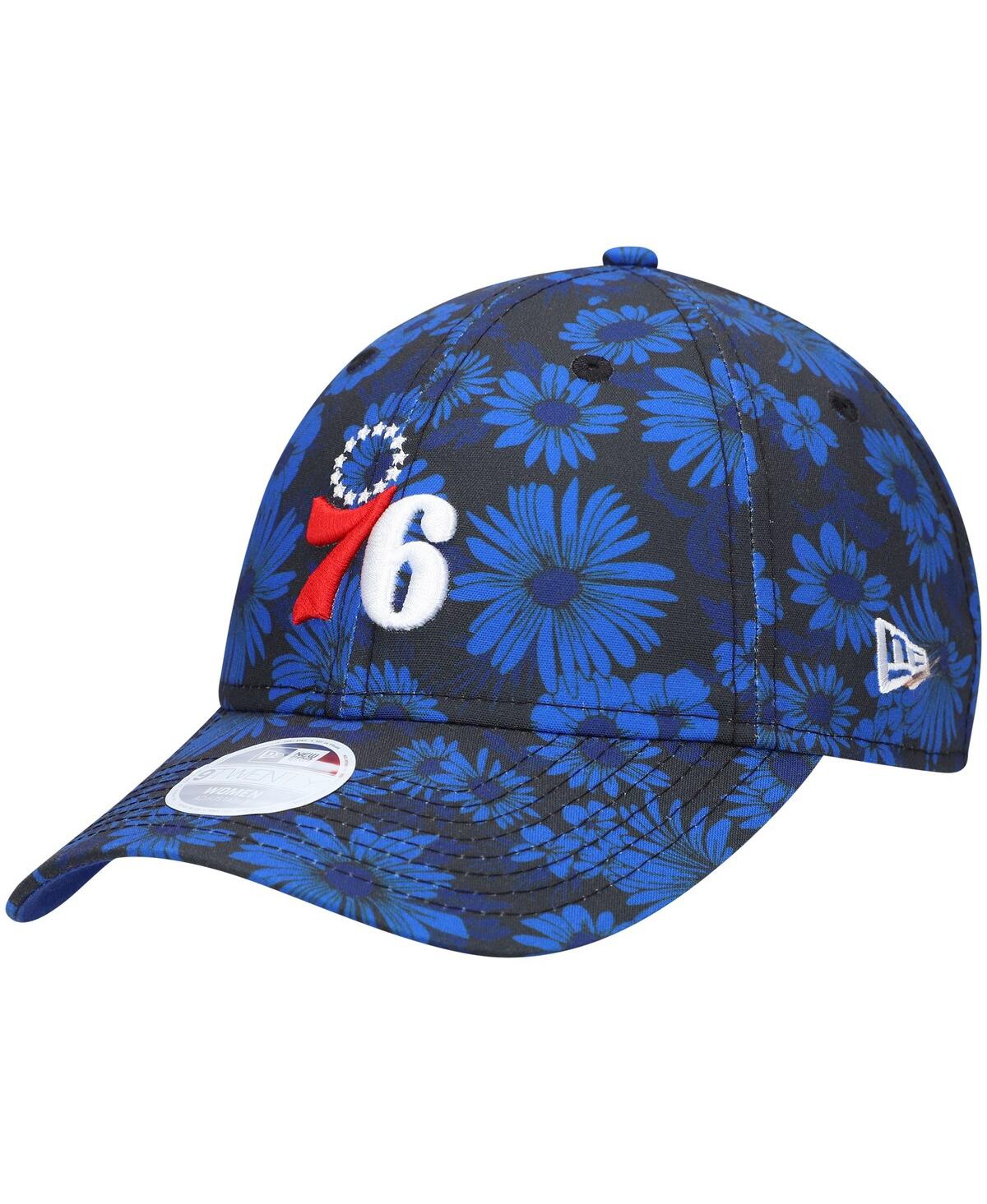 Shop New Era Women's  Royal Philadelphia 76ers Blossom 2.0 9twenty Adjustable Hat