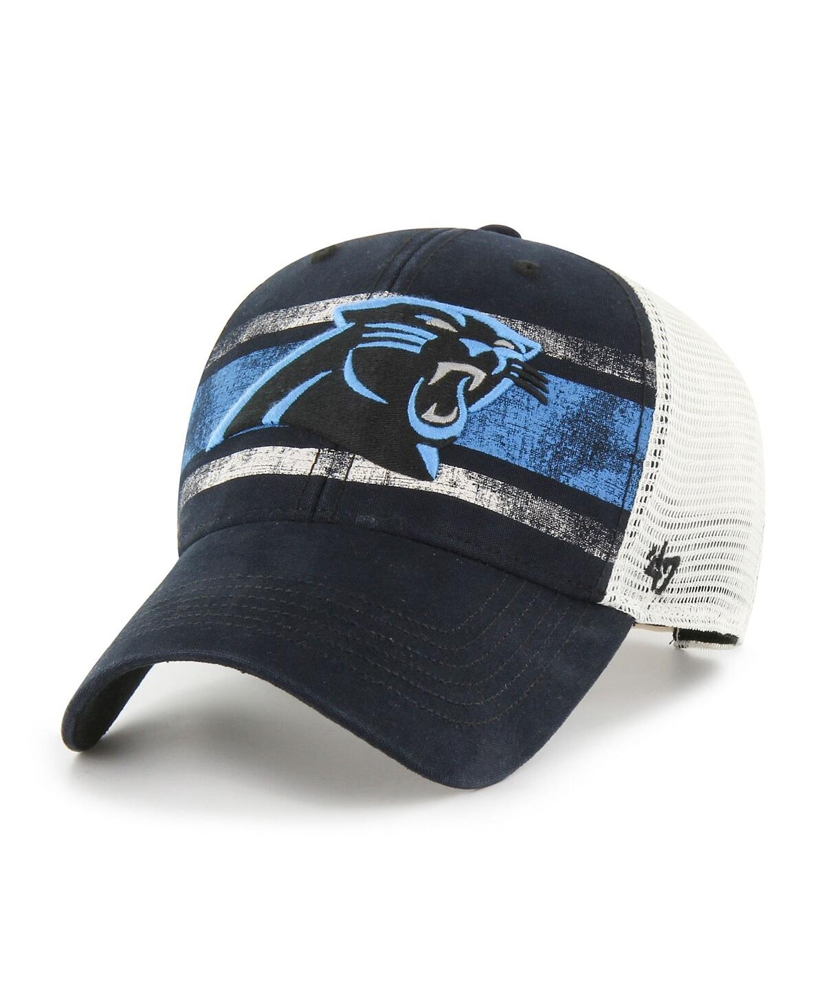 Men's '47 White Carolina Panthers Interlude Mvp Trucker Snapback Hat - White