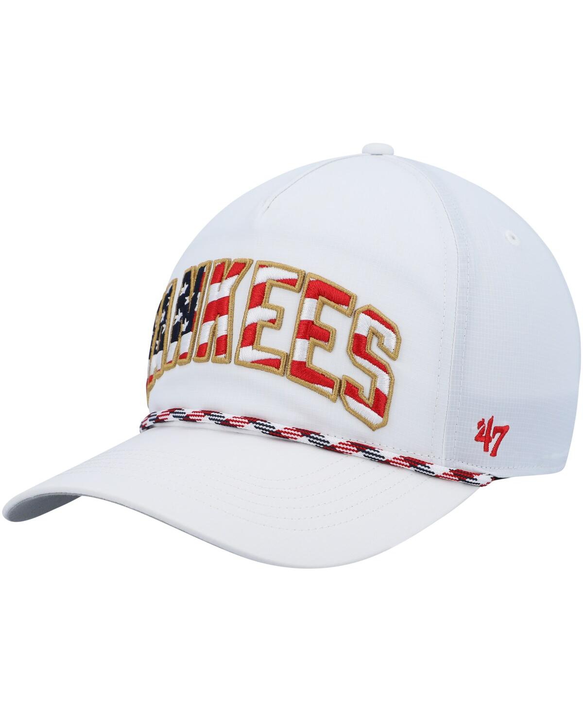 47 Brand Men's '47 White New York Yankees Flag Flutter Hitch Snapback Hat