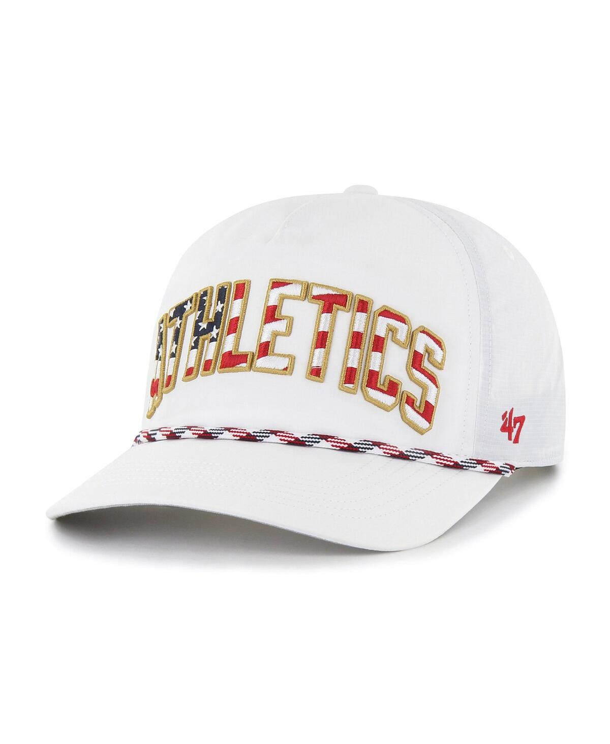 Shop 47 Brand Men's '47 White Oakland Athletics Flag Flutter Hitch Snapback Hat
