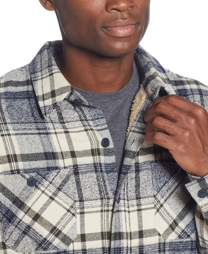 Weatherproof Vintage Men's Sherpa Lining Flannel Shirt Jacket & Reviews