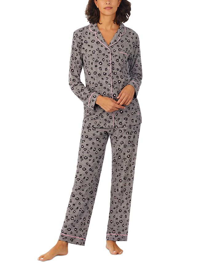 Cuddl Duds Women's UltraSoft Printed NotchCollar Pajama Set & Reviews