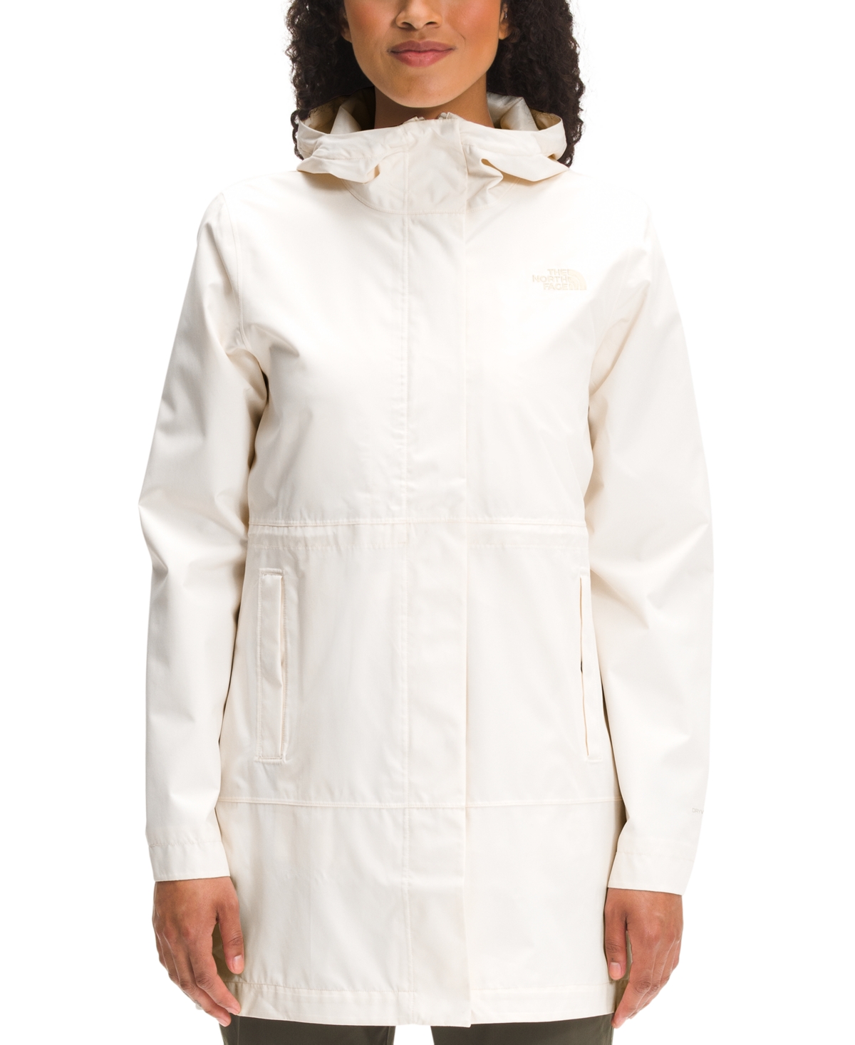 The North Face Women's Woodmont Hooded Water-repellent Parka In Gardenia White