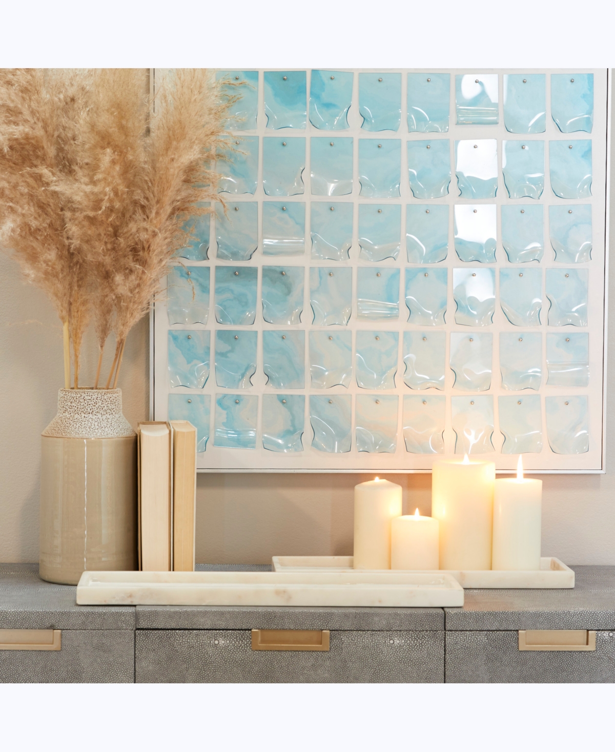 Marble Modern 2 Piece Tray Set