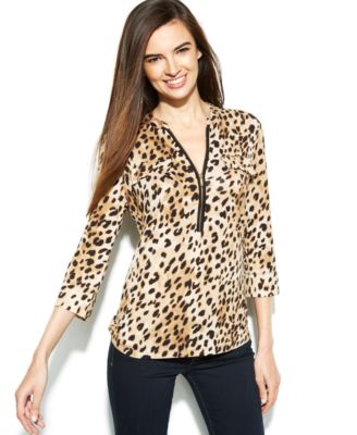 calvin klein animal print top