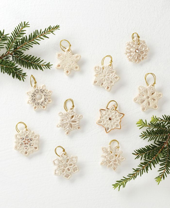 Lenox Snowflake 10Piece Ornament Set Macy's