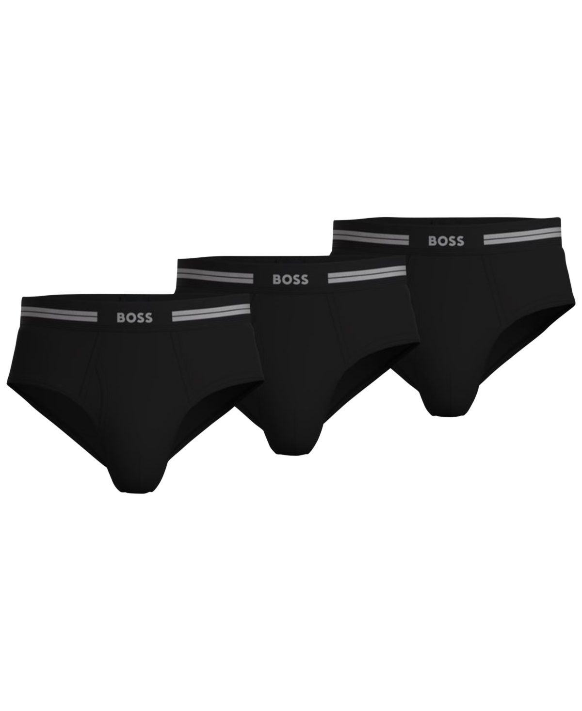 Boss by Hugo Boss Men's 3-Pk. Traditional Classic Solid Briefs - Black
