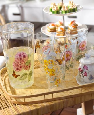 Butterfly Meadow Acrylic Highball Glasses, Set of 4